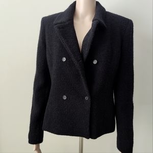 Jones New York Vintage Black Short Blazer Wool Jacket
